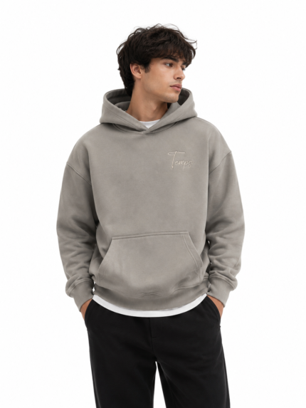 Temps Brazil Hoodie – Stone Grey