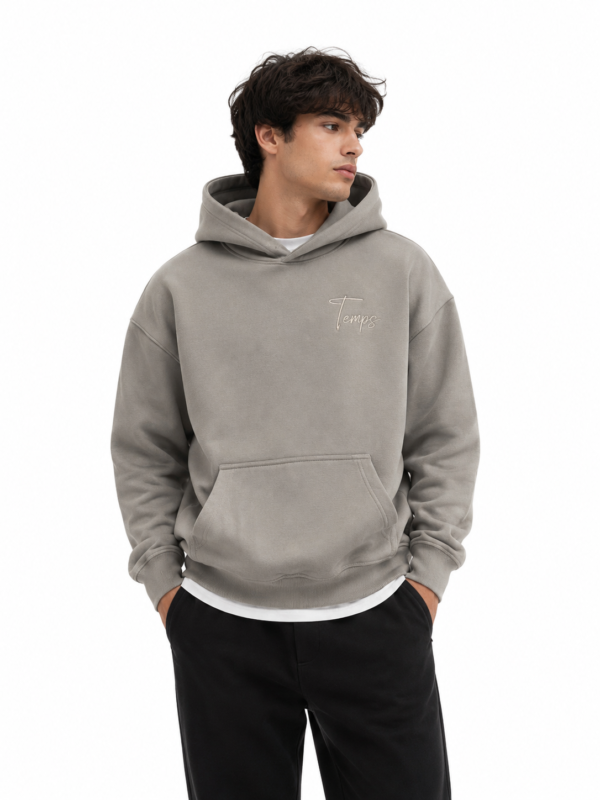 Temps Brazil Hoodie – Stone Grey