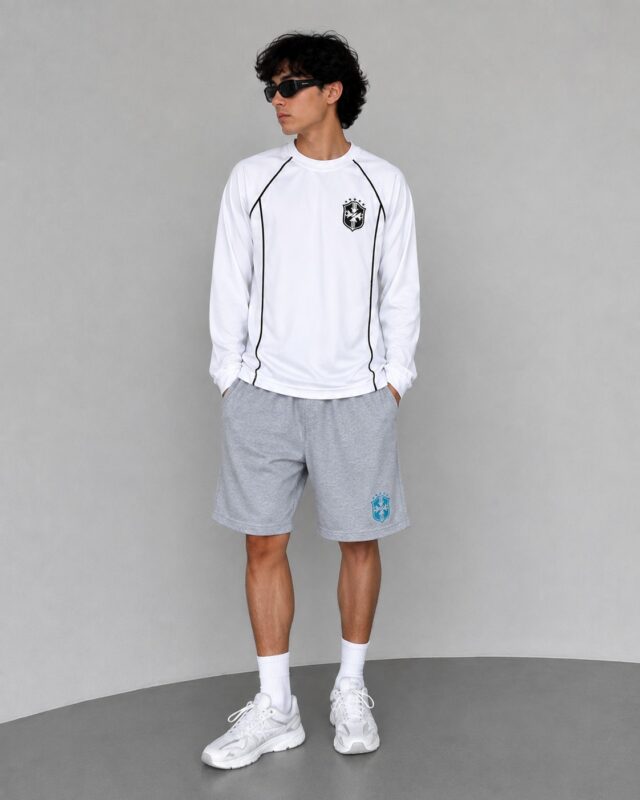 Temps Brazil Football Full Sleeve TShirt - White